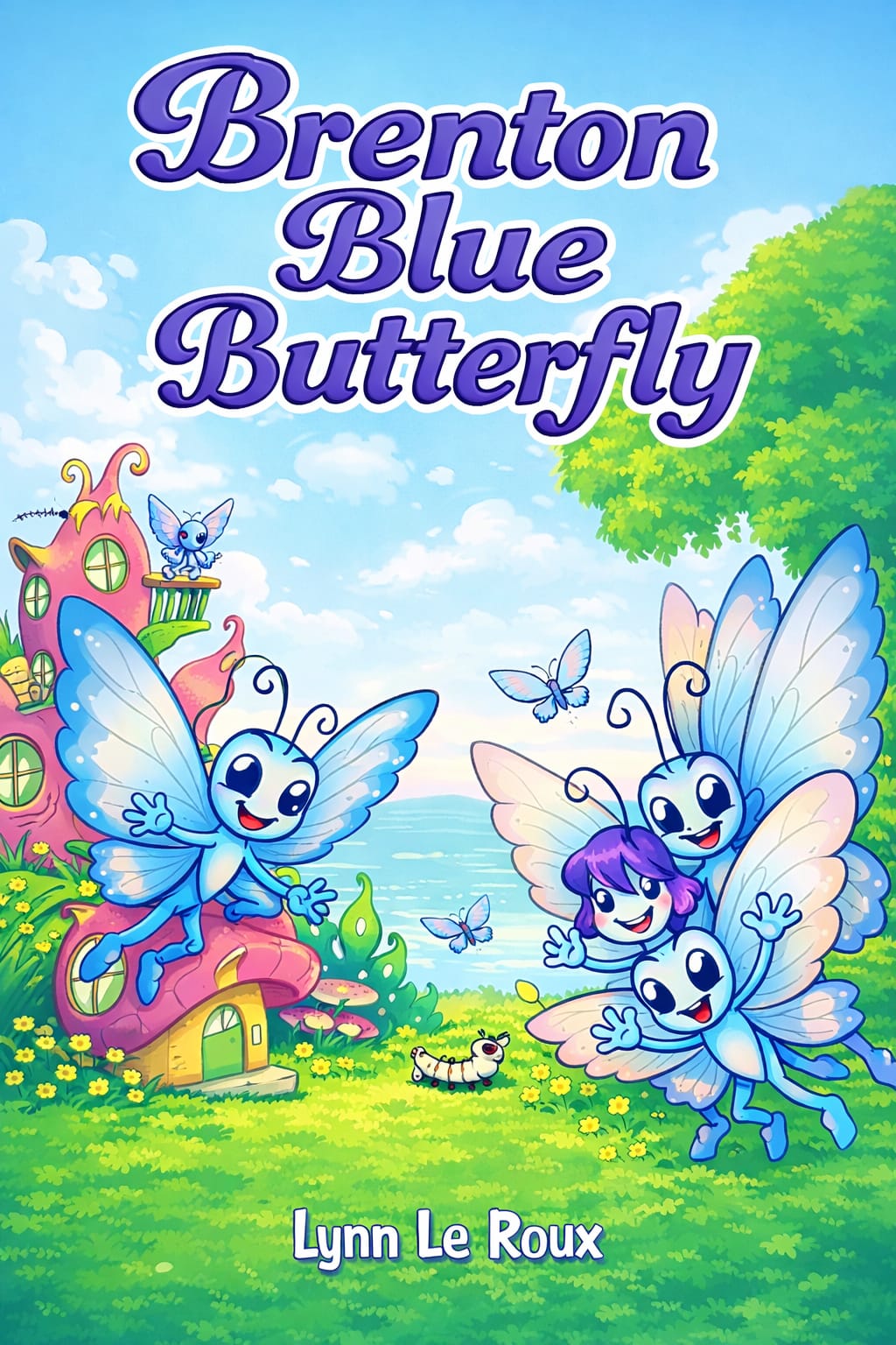 The Endangered Brenton Blue Butterfly children's book cover